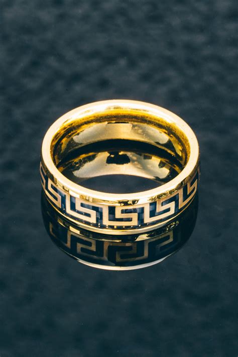 versace mens rings gold|Versace men's wedding rings.